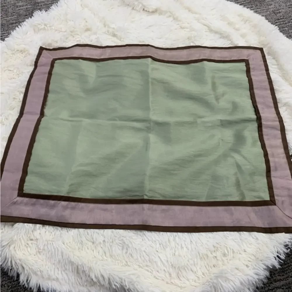 NWOT Pair of Hotel by Park Avenue Cheval Green & Brown‎ Euro Shams 26x26